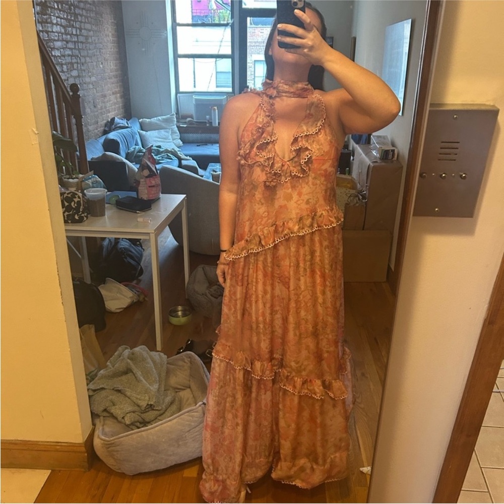 Anthropologie BHLDN Landon Pink Floral High Low Dress - Picture 4 of 6